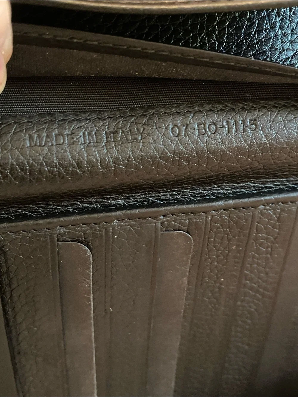 DIOR HOMME Grained Leather Double Zip Travel Organizer
